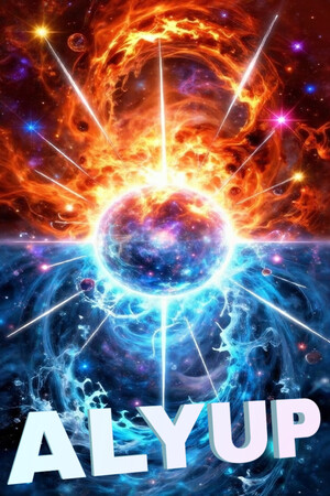 ALYUP cover art showing a fiery and icy cosmic explosion around a glowing planet